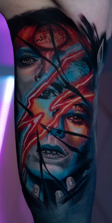 Figurative tattoo, body placement