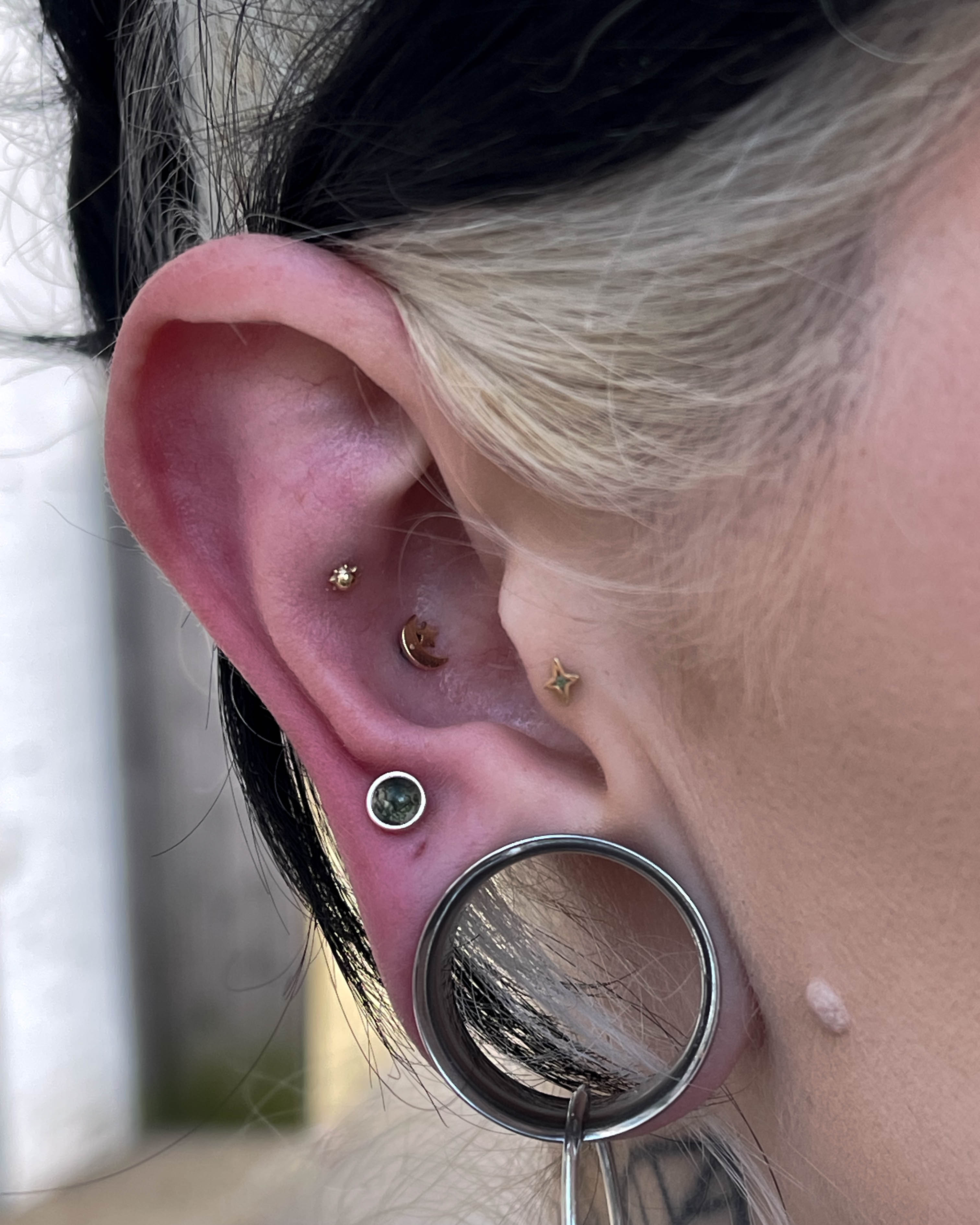 Piercing curation, ear project